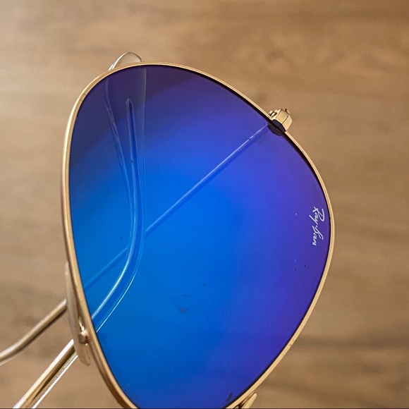RAYBAN Blue Flash Lenses Aviators - Picture 13 of 16